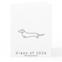 Grande Cartão de Graduação de Dachshund Turma de 2