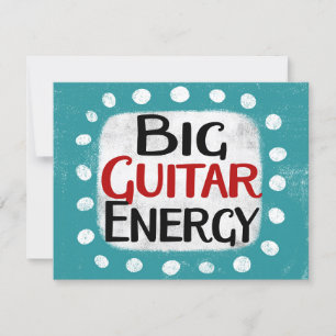 Grande Cartão de Saudação de Energia de Guitarra