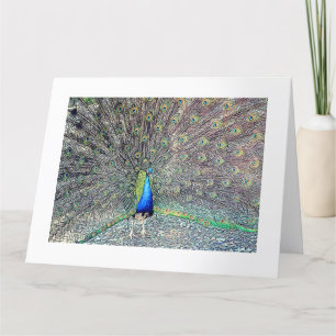 Grande Cartão de Saudação Peacock