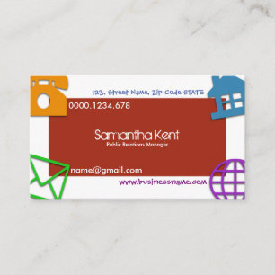 Grande cartão de visita artístico esperto origin