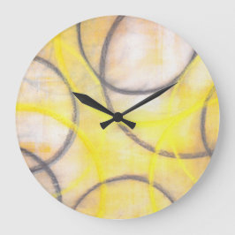 Grande cinza 'Round About' e Relógio de Arte Abstrato Ama