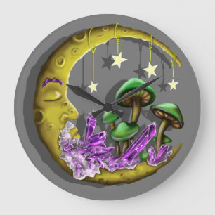 Grande Cogumelo Celestial legal projetado relógio redond