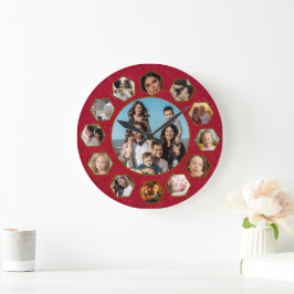 Grande Colagem de Fotos Personalizada Relógio | Presente 