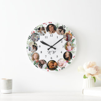Grande Colagem de Fotos Personalizada Relógio | Presente