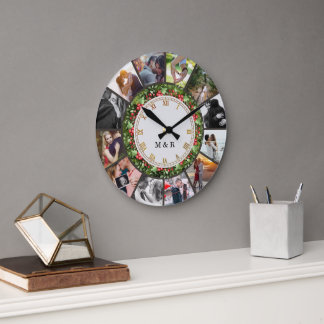 Grande Colagem de Fotos Personalizadas Relógio | Presente
