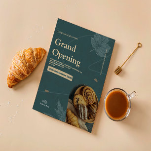 grande convite de abertura de padaria