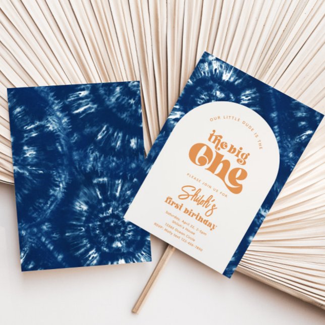 Grande Convite de Aniversário | Convite Tie Dye (Criador carregado)