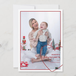 Grande coração com cartões de fotos design moderno