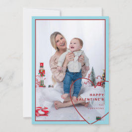 Grande coração com cartões de fotos design moderno