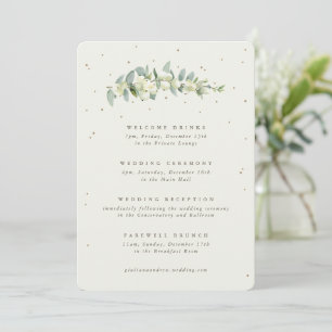 Grande Creme Snowberry+Eucalyptus Wedding Itinerár