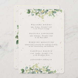 Grande Creme Snowberry+Eucalyptus Wedding Itinerár