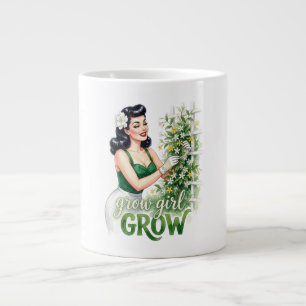 Grande Cresça Menina Cresça Caneca de Café com Piada de