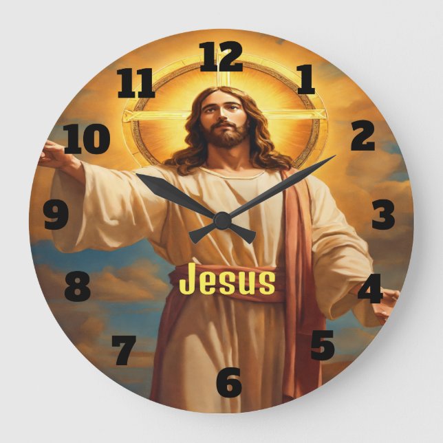Grande Cristo de Jesus no Eterno do relógio de ponto (Frente)