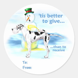 Grande Dane BTG Harlequin UC - Etiquetas de Presen