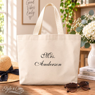 Grande Design de Bolsa Tote Espaçosa com Nome Personaliza