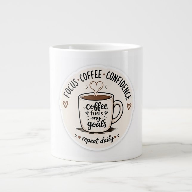Grande Design de Caneca de Café Fofo Café Alimenta Meus O (Frente)