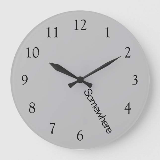 Grande Dia de Trabalho de cinza Cinco O Relógio Em Algum  (Frente)