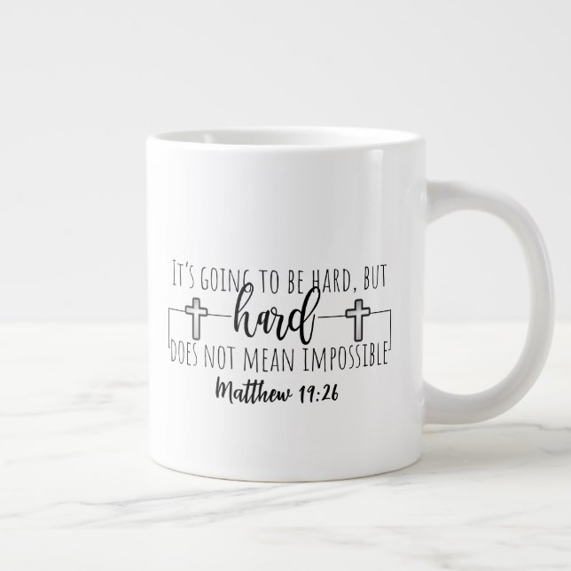 Grande Duas caneca gigante de café com caneca lateral (Direita)
