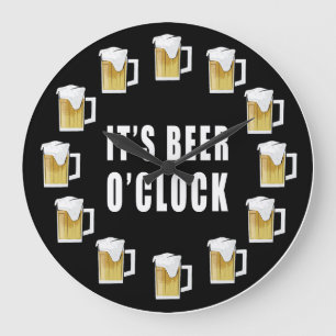 Grande É Hora da Cerveja - Design de Relógio Divertido