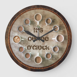 Grande É o relógio de cozinha do café do OClock Diversão 