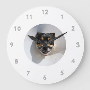 Grande Engraçado relógio de cão sorridente