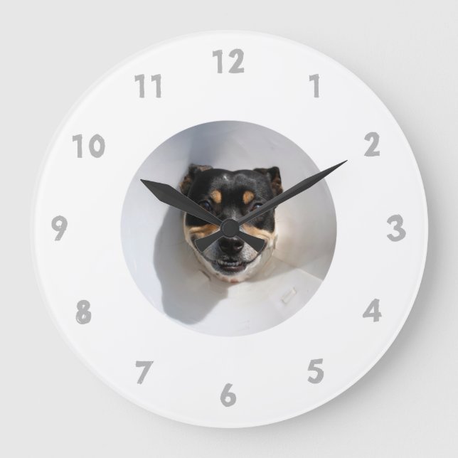 Grande Engraçado relógio de cão sorridente (Frente)