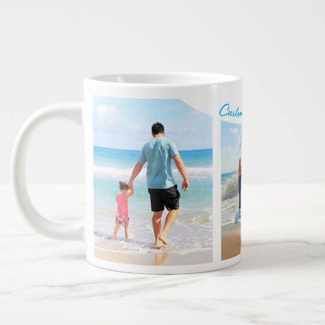 Grande Envie Sua Colagem de Fotos Caneca de Café Presente (Esquerda)
