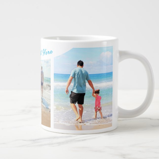 Grande Envie Sua Colagem de Fotos Caneca de Café Presente (Direita)