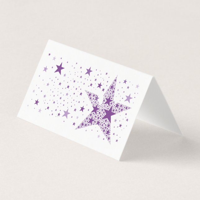 Grande Estrela feita de Pequenas Estrelas em Púrpu (Frente)