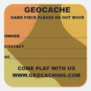 Grande etiqueta do geocache