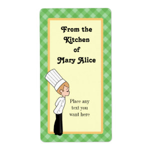 Grande etiqueta personalizada #1 do cozinheiro