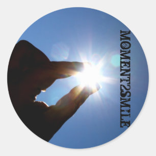 Grande etiqueta redonda de MOMENT2SMILE