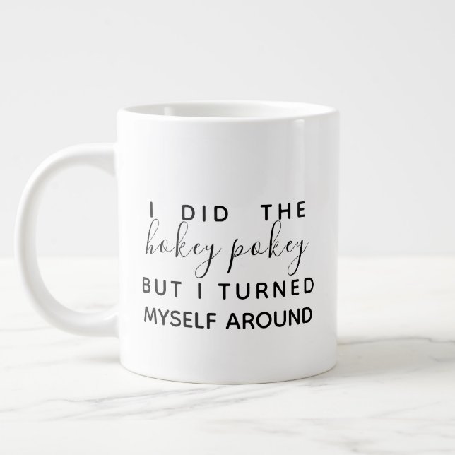 Grande Eu fiz a Caneca de Café Divertida Hokey Pokey (Esquerda)
