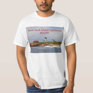 Grande farol da ilha do pato, t-shirt de Maine