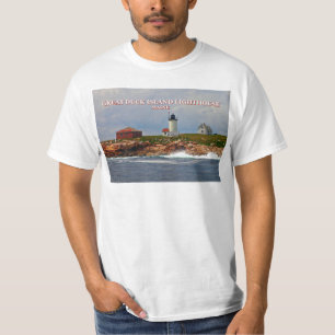 Grande farol da ilha do pato, t-shirt de Maine