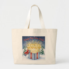 Grande Feliz Ano Novo 2026 Bolsa Tote – Fogos de Artifíci