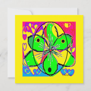 Grande flor assinada por design de arte original m