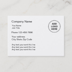 Grande formato do cartão de visita simples