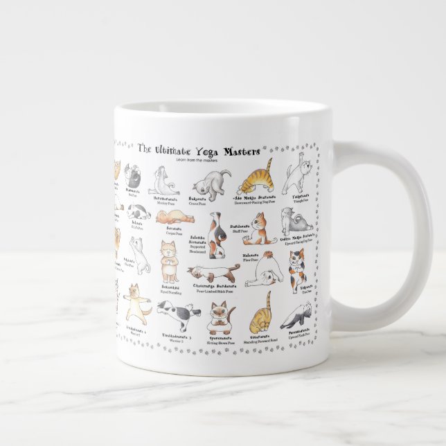 Grande Gatos de yogi, caneca de café (Direita)