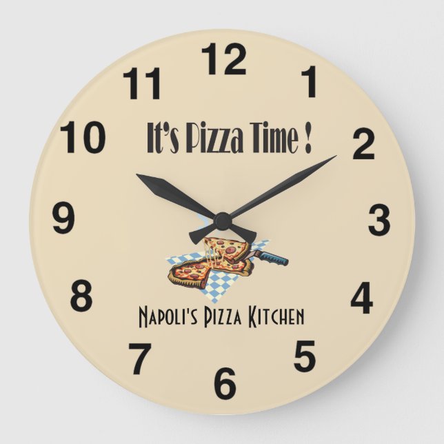 Grande Hora Da Pizza - Relógio Da Pizza Palor (Frente)