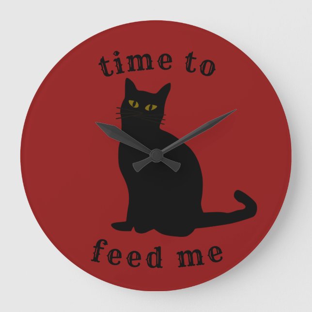Grande Hora De Me Alimentar O Relógio De Gatos (Frente)