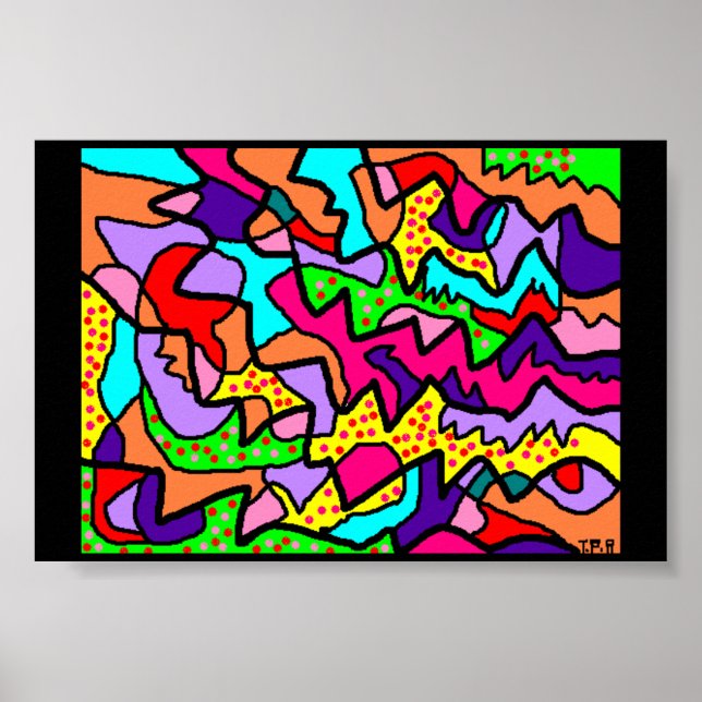 Grande imagem de arte muitas cores poster (Frente)