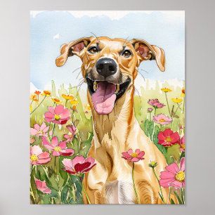 Grande impressão de poster de pintura aquática de