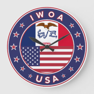 Grande Iowa, Iowa sticker, saco, relógio