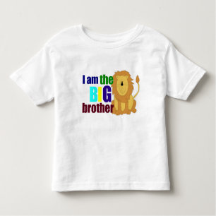 Grande Irmão Bonito com Lion Toddler T-Shirt