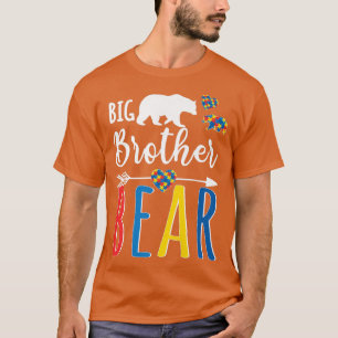 Grande Irmão Urso Autismo Sensibilização Camisa Am