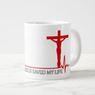 Grande Jesus salvou minha vida - caneca de café muito gr