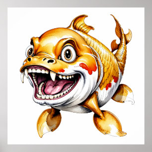 Grande Koi Carp - Impressão de Arte Arquivada