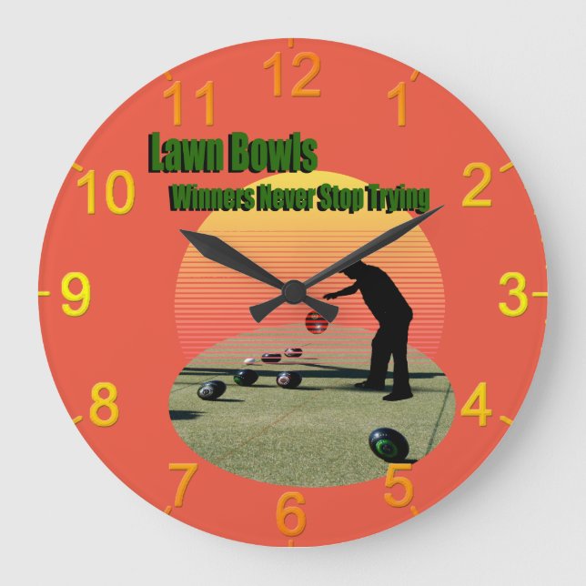 Grande Lawn Bowls O Design dos vencedores, Relógio De Par (Frente)