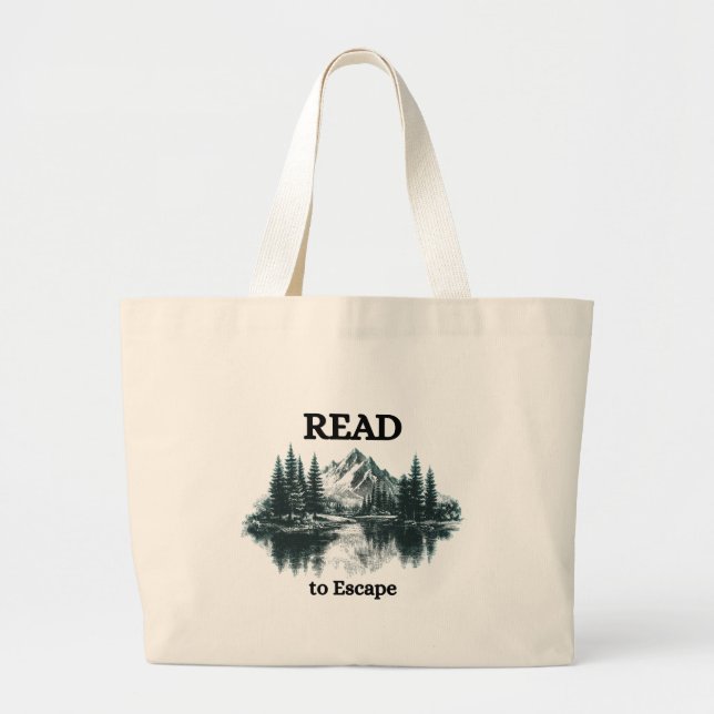 Grande Ler para Escapar – Bolsa Tote Ler para Escapar (Frente)